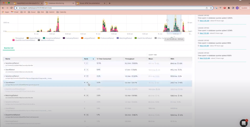 Scout APM PHP Application Profiling Narrow Search